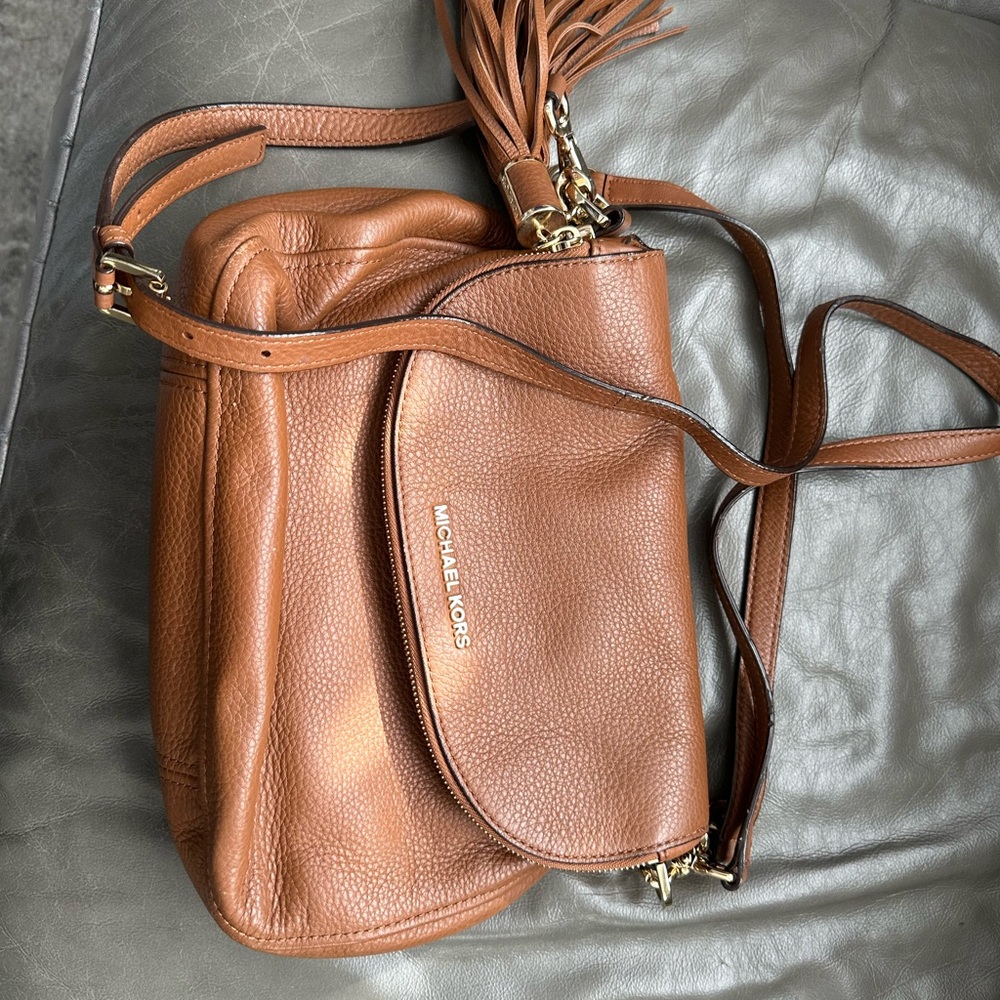 Michael Kors Brown Leather Crossbody Bag